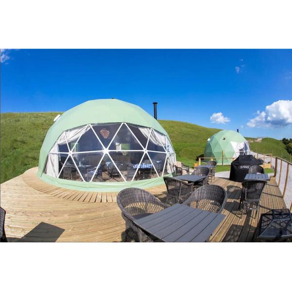 Luxury Camping Site Geo Dome Tent , Transparent Dome Tent 30 Square Meters House Family Hotels Tent