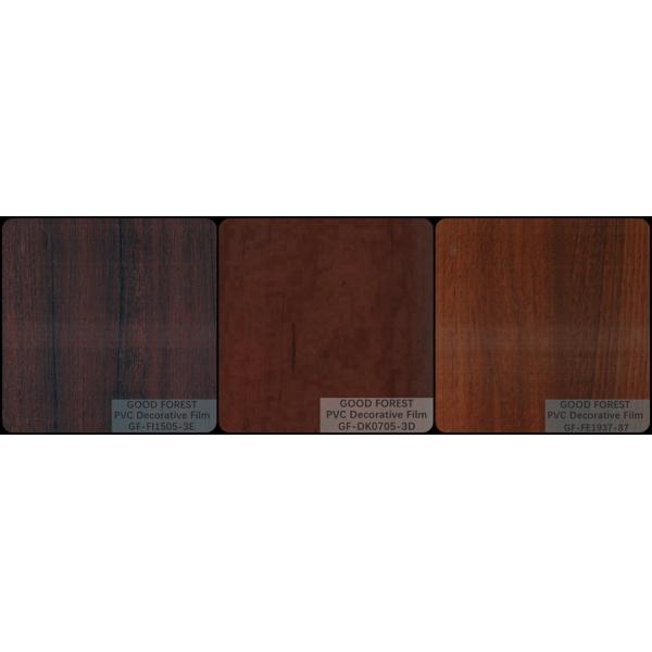ODM PVC Interior Film Blistering Decorative Wooden Grain Red Color
