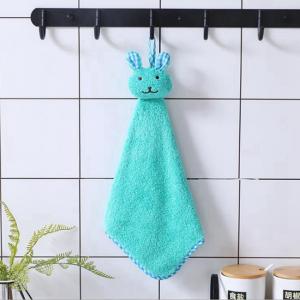 China Kids Cartoon Hand Kitchen Towel Napkins With Loop   on sale
