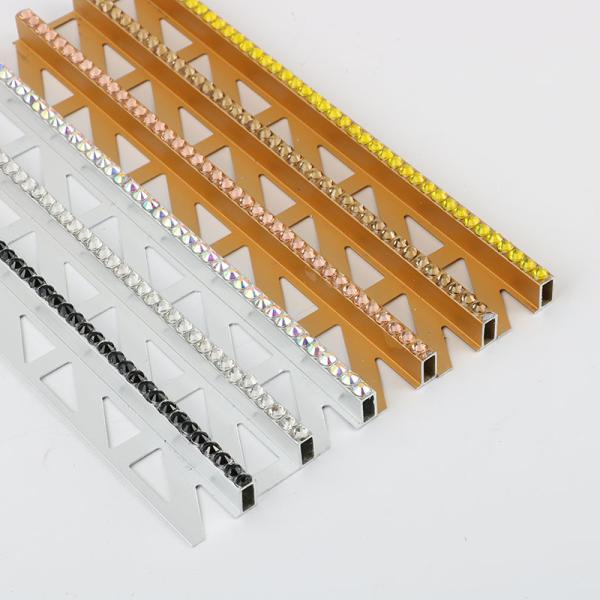The aluminum alloy extrusion floor/tiles finish line straps trims