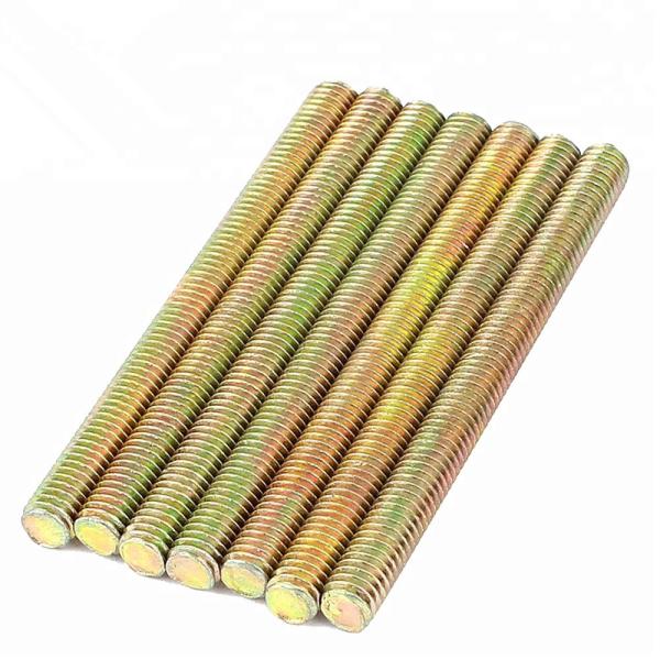 Left Hand High Holding Power Stainless Steel All Thread Rod Yellow Surface Easy Install