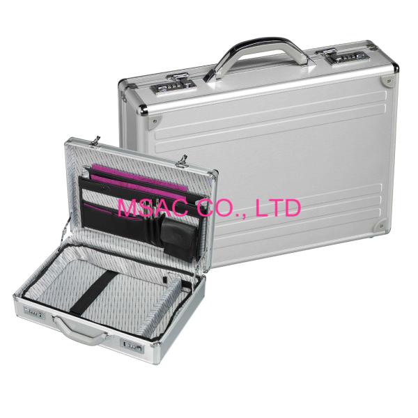 Portable Slim Aluminium Briefcase , Aluminum Locking Briefcase Wear Resistant
