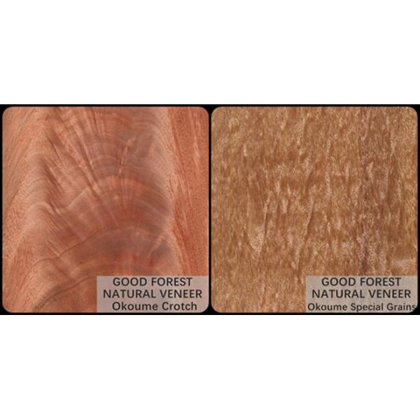 Okumen Natural Wood Veneer Plywood Customized 0.18 - 0.55mm Thickness