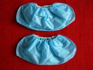  Blue Disposable Shoe Covers CPE Coating Polypropylene Spunbond Non Woven Fabric Manufactures