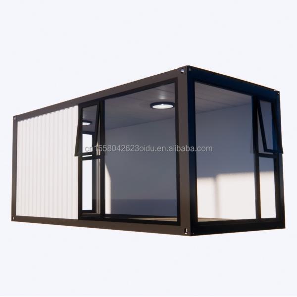 Conveniently Portable Flat Pack Sandwich Panel Architecture Container for Coffee Bar Convenience Store or Camping Site