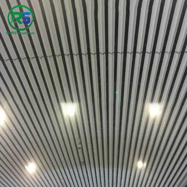Commercial Office Suspended Metal Ceiling Systems Modern External Timber V Shaped