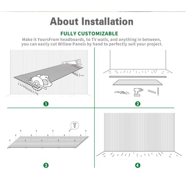 Recycled Aku Panel Vertical Wood Slat Wall Acoustic Board Customized