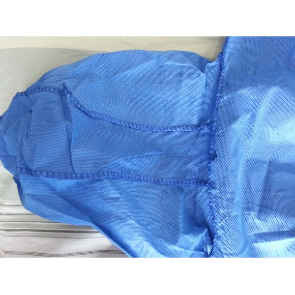 Hospital Lightweight Disposable Coveralls Strong Permeability With Front Zipper