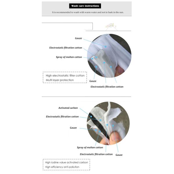 White Color Disposable Earloop Face Mask Superfine Fiber Material Anti Pollution