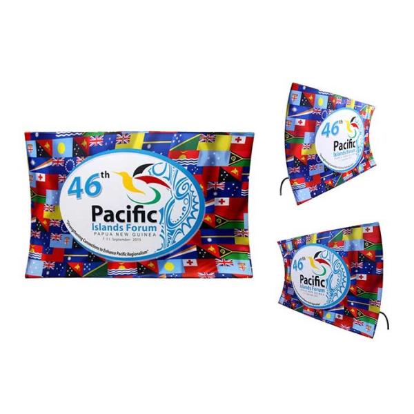 Portable Aluminum Tension Fabric Banner Stands Curved Back Wall Display