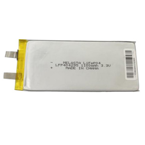 Ultra Thin Prismatic LiFePO4 Battery Cell 3.3V 1100mAh Wth CE Certificate