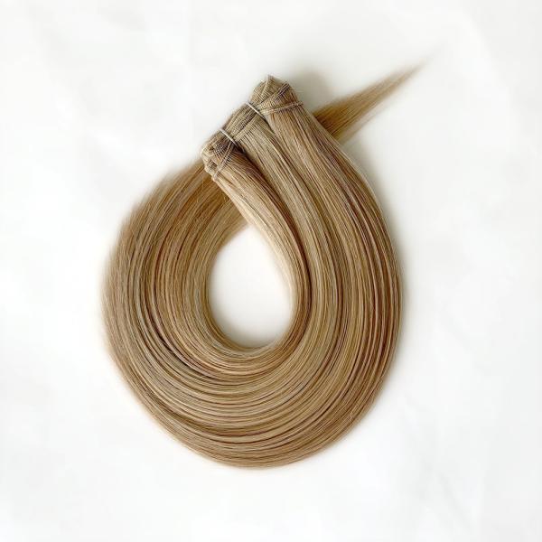 100 Remy Human Hair Sew in Weft Double Drawn Blonde Russian Weft Extensions for Hair