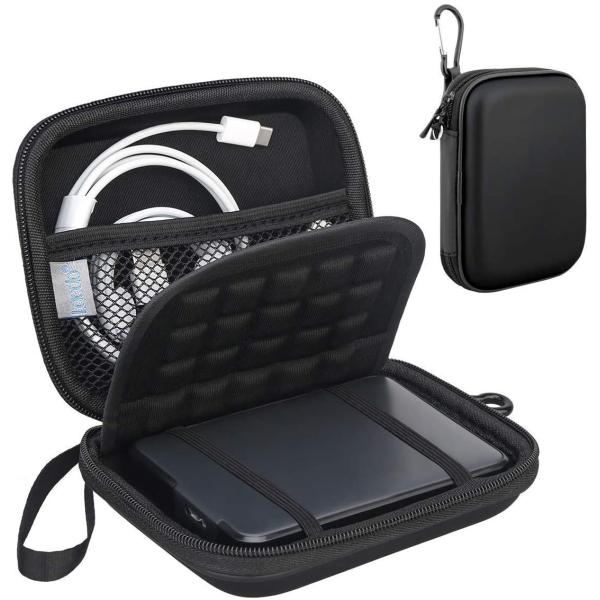 ISO Mini Hard Drive Case , Usb Cable Case 5.6x4.4x1.5inches