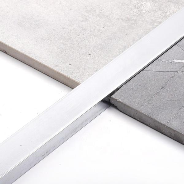 6mm Silver Wall Floor Plywood Aluminum Stainless Steel Transition Strip U Shaped