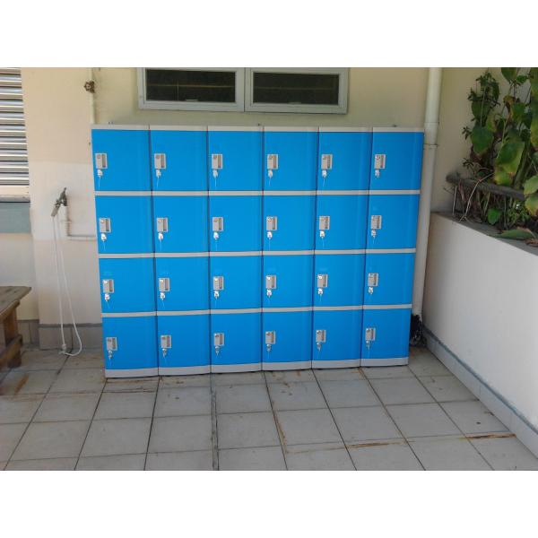 Keyless Coin Operated Lockers H1810 * W310 * D460mm Rust Proof For Supermarket
