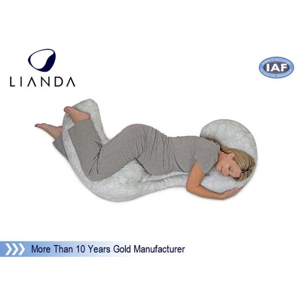 Extra Soft Plush Fabric Maternity Pregnancy Pillow Baby Nursing 100% Cotton Long Neck