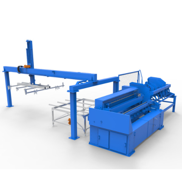 Outdoor garden double wire mesh fence panels welding machine 125kva*4