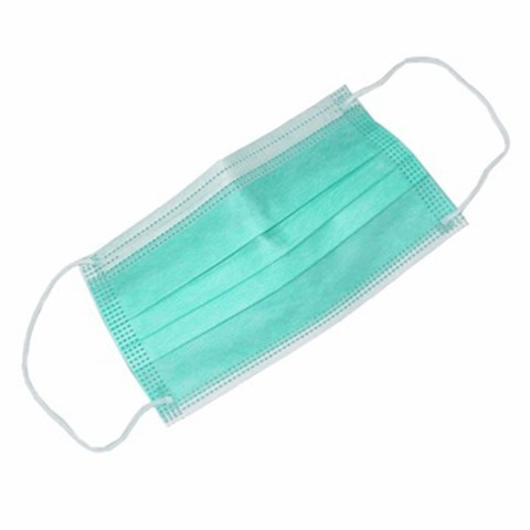 Healthy Disposable Face Mask Green Color With Widen High Elastic Earband