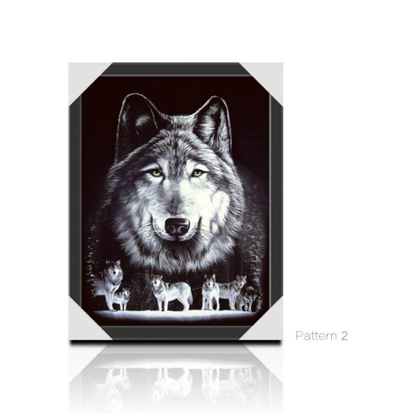 PET/PP Material Printing Lenticular 3d Wolf Picture For Gift Large Size