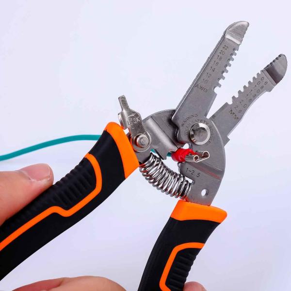 4Cr13 175mm Copper Wire Strippers Universal Wire Stripping Tool With Safety Locker