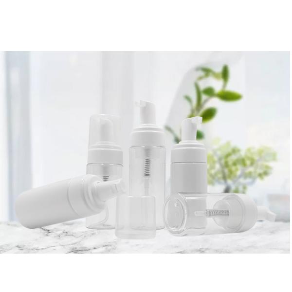 43mm Cosmetics Plastic Bottles , Liquid Soap Foam Pump Bottles 100ml 150ml