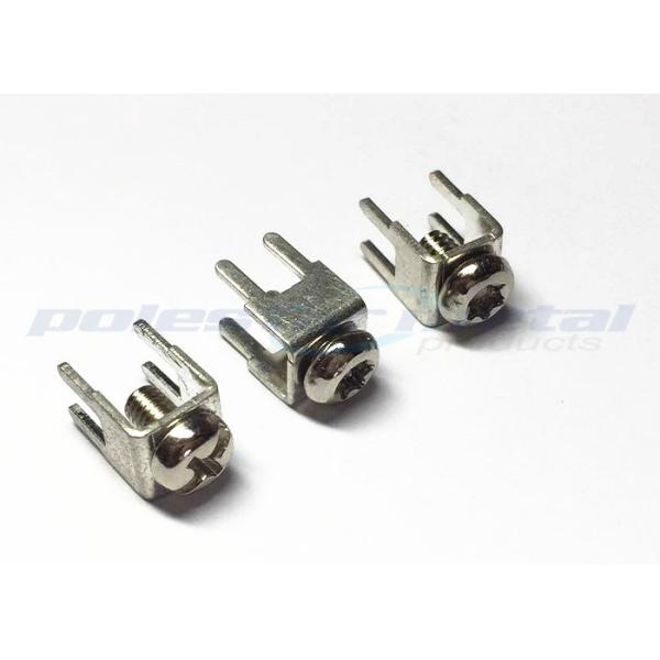 6-32 X 1/4 INCH Snap - In  PCB Mount Screw Terminal With Nickel Plated Brass Screws