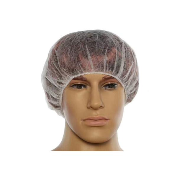 21 Inch Lightweight Disposable Head Cap Breathable Spunbonded Polypropylene