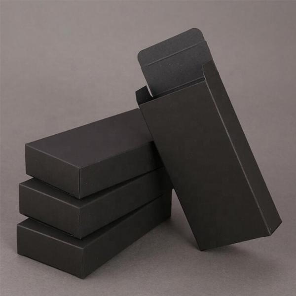 Cardboard Kraft Paper Packaging Boxes / Black Kraft Gift Box Foil Stamping