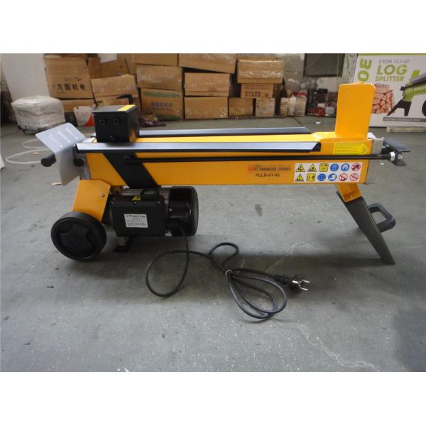 Low Noise Electric Hydraulic Log Splitter / Yellow Industrial Wood Splitter