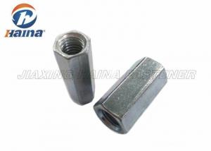 China Hex Rod Coupling Nuts Zinc Plated Long Hex Head Nuts M12x36 mm Right Hand Thread on sale
