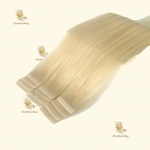 18 Months Life Dyeable Blonde Color Tape in Hair Extensions Directly Supplied