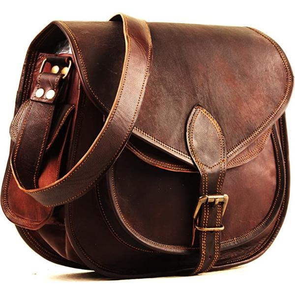 100% Genuine Leather Cross Body Bag Real Leather Handbags 13x4x10 Inches