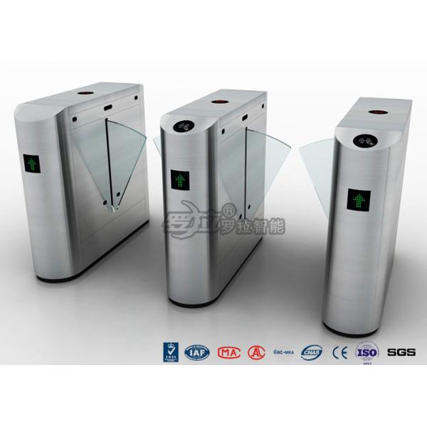 Auto Retractable Entrance Waist High Turnstile With Face Recognition / Card Reader