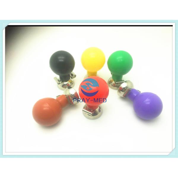 Adult Reusable ECG Electrodes For Double Side Rubber Ball Shape Latex Free