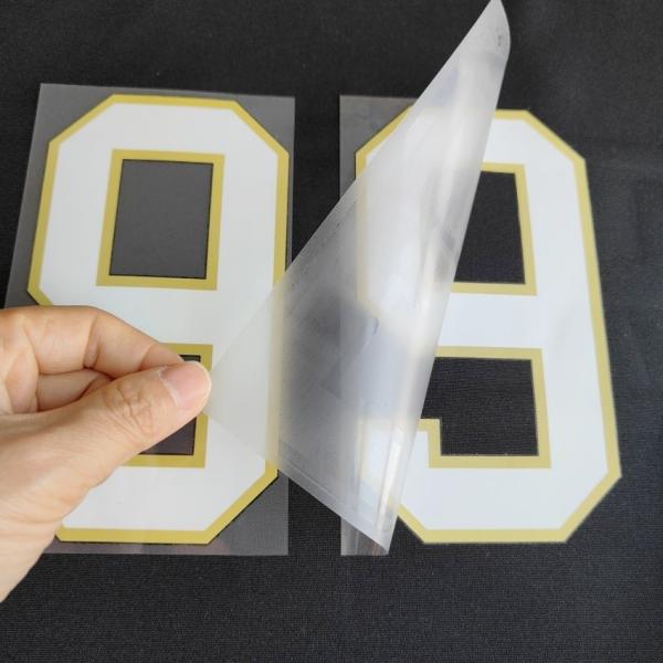 Elastic Iron On Heat Transfer Letters And Numbers For Football Jerseys