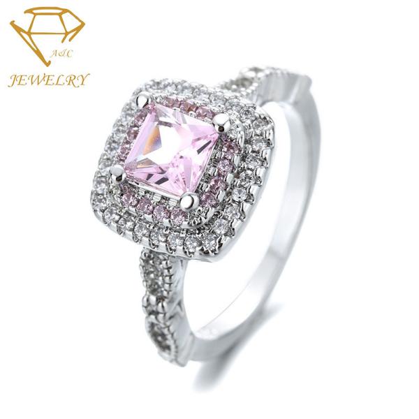 AAA CZs Personalized Sterling Silver Jewelry Wedding Ring