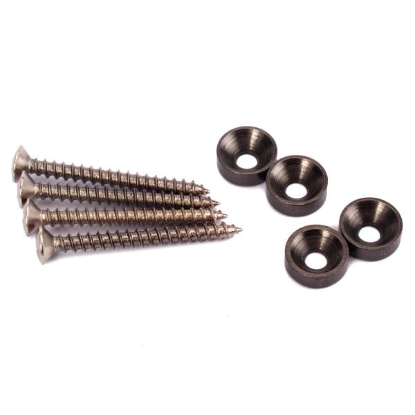 Ergonomic Metal Guitar Neck Ferrules Tool Set With Durability Silver Screws