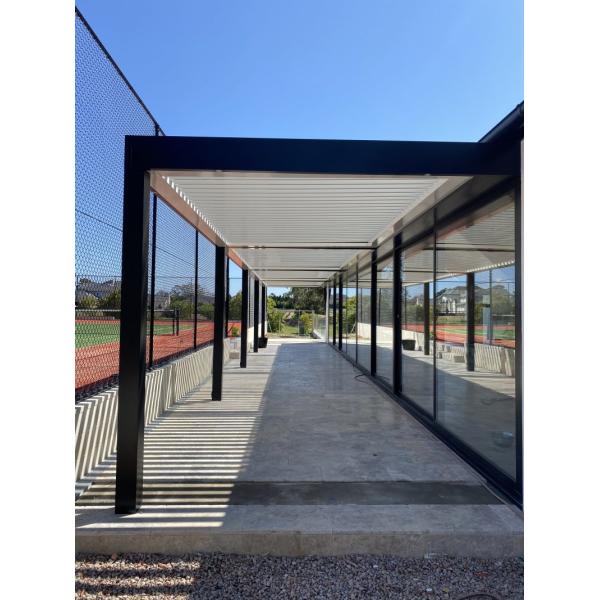 Powder Coating Outdoor Aluminium Pergola Customized Size ISO9001 Certificate