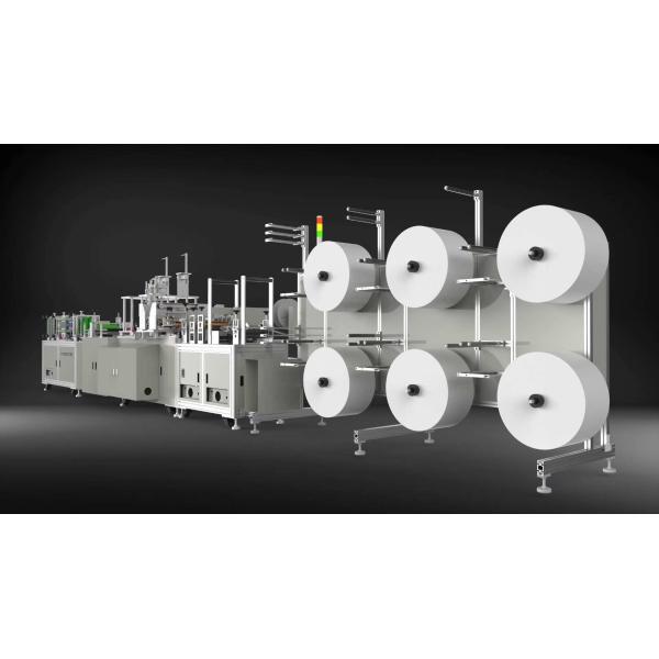 Low Noise N95 Mask Making Machine , 4 Ply Face Mask Manufacturing Machine