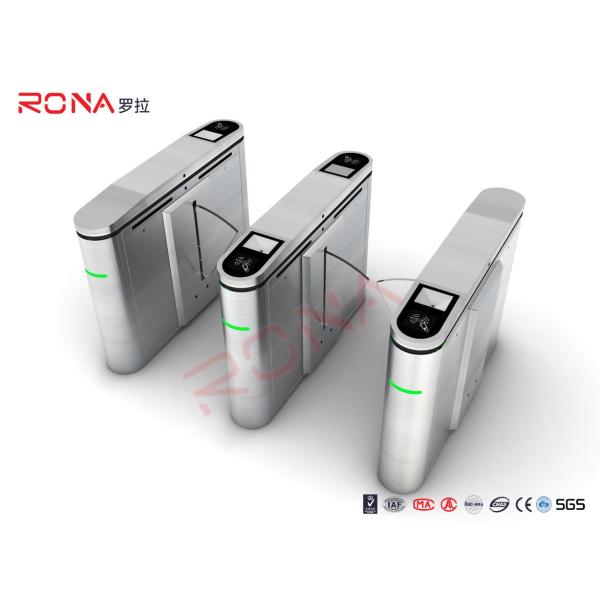 Flap Barrier Gate Fingerprint Reader Turnstile Barrier Gate Acrylic Flap Barrier Turnstile
