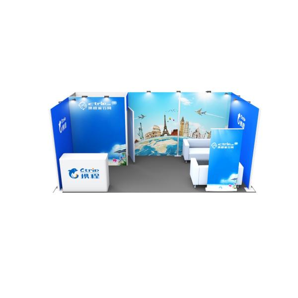 Advertising custom tradeshow booth wholesale tension fabric exhibition booth