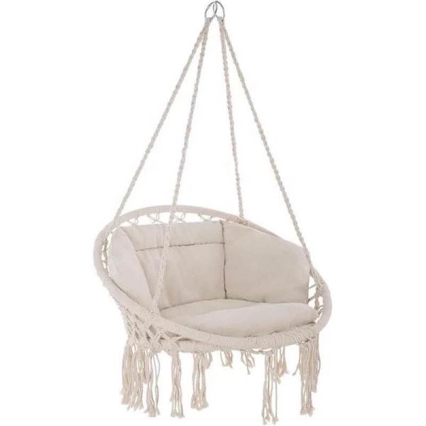 Yard Garden Hammock Swing Chair Macrame Swing Hanging Chair Comfortable
