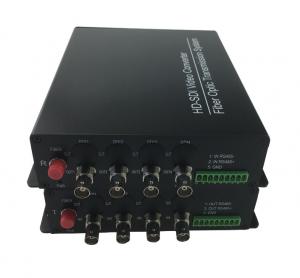  4 channels 1080P@30fps HD SDI to Fiber Video Converter cctv video transmitter receiver with rs485 Manufactures