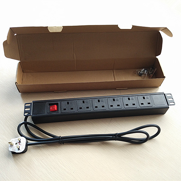 19 1U PDU UK Socket, 6 ways. CE/ROHS certification