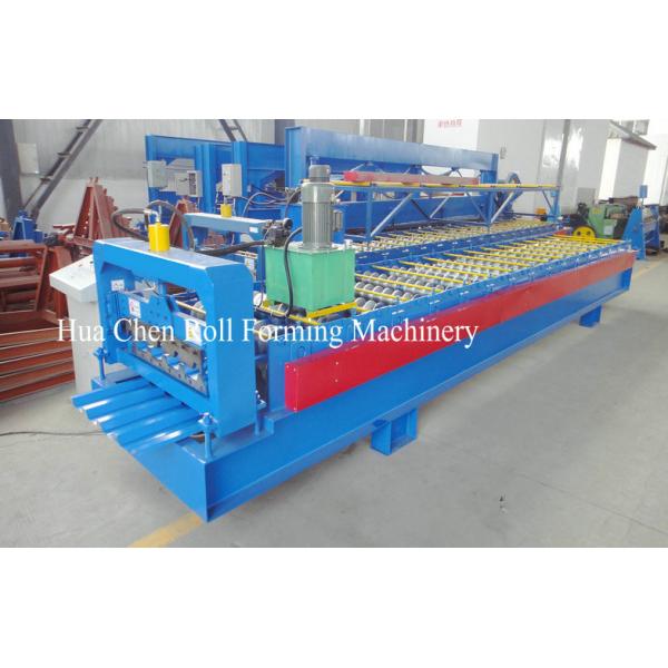 Color Steel Plate Roofing Sheet Roll Forming Machine With PLC Control