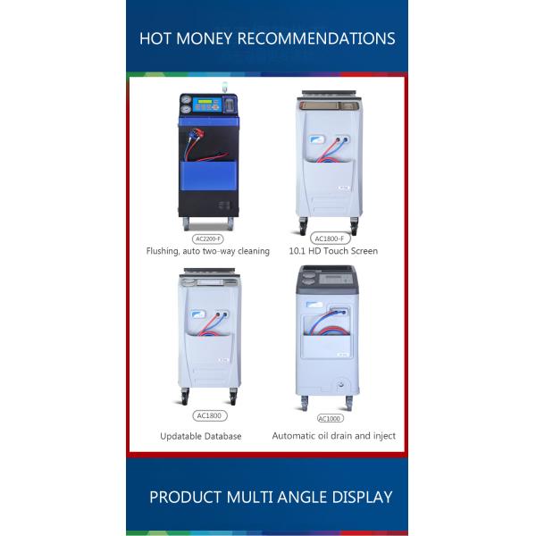 AC R134a R12 Air Conditioning Service Station Machine For Gas Recovery 15Micron