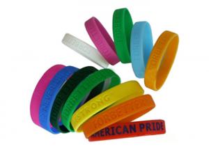 China Logo Printing Promotional Gift Silicone Rubber Bracelet For Boys And Girls on sale