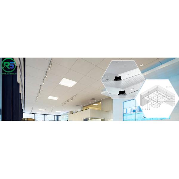 Sound Absorbing 1.2mm Clip In Metal Ceiling Tiles Panels Irregular Shape