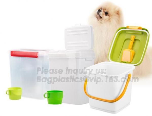 High quality plastic pet food containers for 50L, Pet Food Large Container Dog Cat Animal Storage Bin Dry Feed Seed 30L