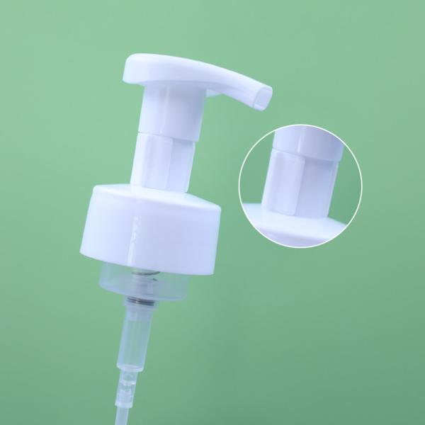 ECO-Friendly F Plastic PP Material Foam Pump Dispenser Foaming Press Pump  Spring outside 43/410 for Hand Wash with clip